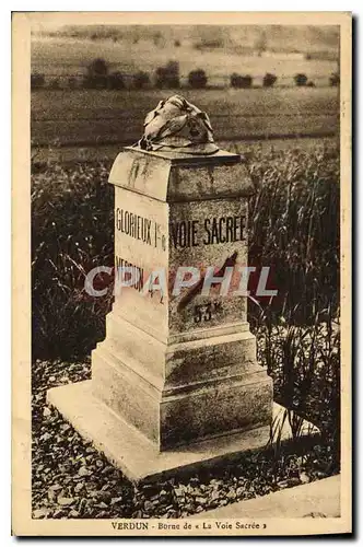 Cartes postales Verdun Borne Commemorative de la Voie Sacree Route de Bar le Duc a Verdun