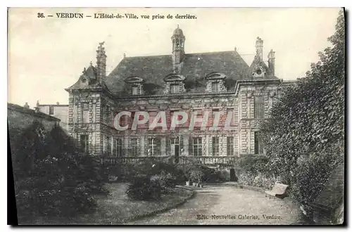 Cartes postales Verdun l'Hotel de Ville vue prise de derriere