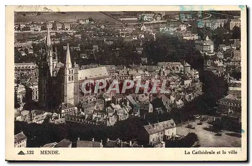 Cartes postales Mende la Cathedrale et la Ville