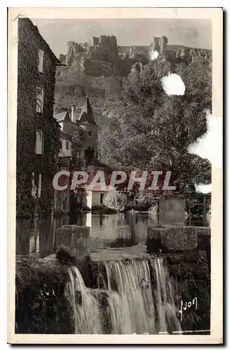 Ansichtskarte AK Florac Lozere le rocher de Rochefort et la chute du Pecher