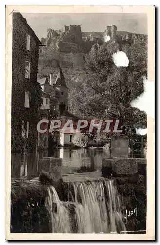 Cartes postales Florac Lozere le rocher de Rochefort et la chute du Pecher