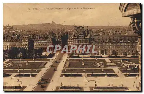 Ansichtskarte AK Paris Jardin des Tuileries Opera et Butte Montmartre