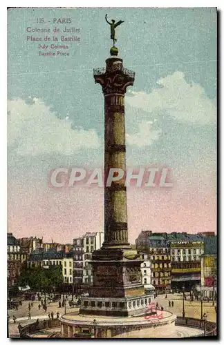 Cartes postales Paris Colonne de Juillet place de la Bastile