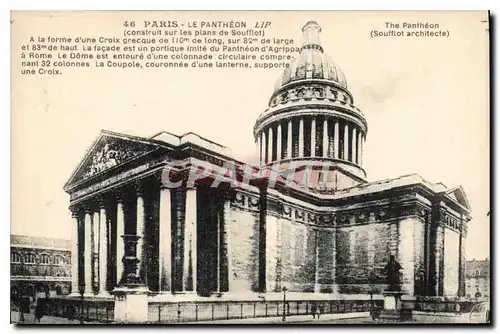 Ansichtskarte AK Paris le Pantheon construit sur les plans de Soufflot