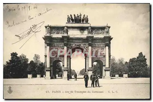 Cartes postales Paris Arc de Triomphe du Carrousel