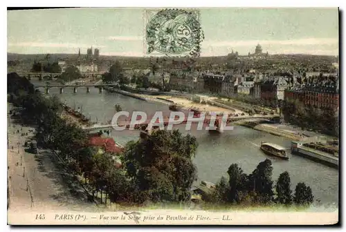 Cartes postales Paris Ier vue sur la Seine prise du Pavillon de Flore