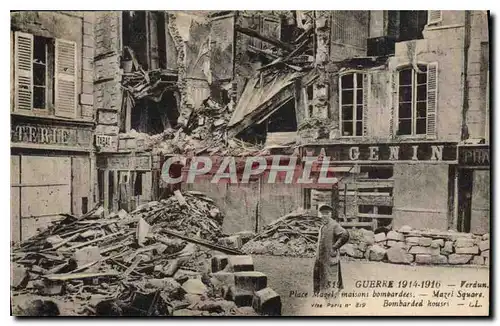 Ansichtskarte AK Guerre 1914 1916 Verdun place Mazel Maisons Bombardees