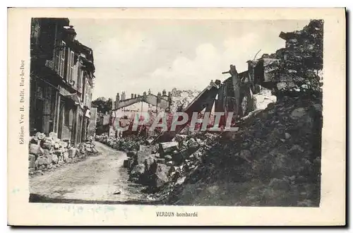 Cartes postales Verdun Bombarde