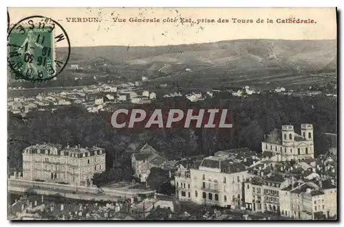 Cartes postales Verdun vue generale Cote Est prise des Tours de la Cathedrale