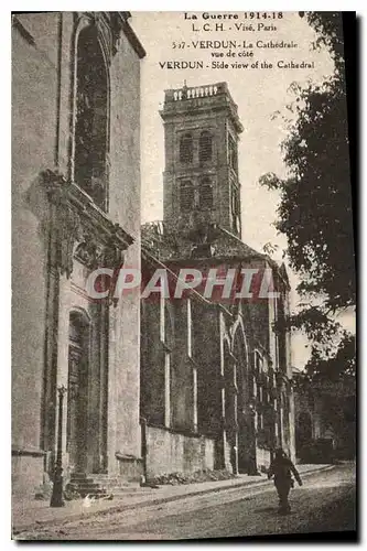 Cartes postales La Guerre 1914 18 Verdun la Cathedrale vue de Cote