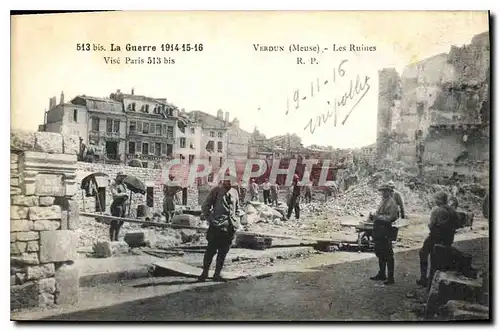Cartes postales La Guerre 1914 15 16 Verdun Meuse les Ruines