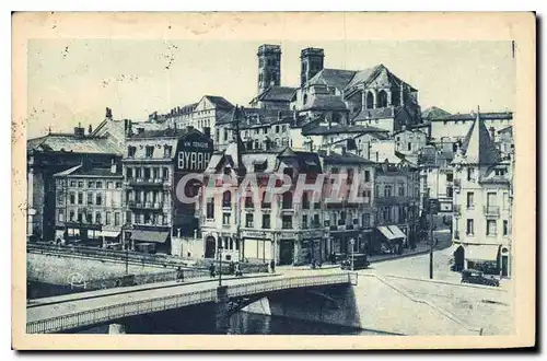 Cartes postales Verdun Pont et rue Beaurepaire vue sur la Cathedrale