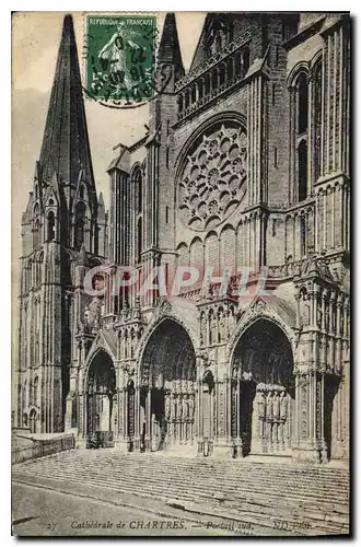 Ansichtskarte AK Cathedrale de Chartres portail Sud