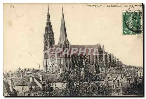 Cartes postales Chartres la Cathedrale Cote Sud