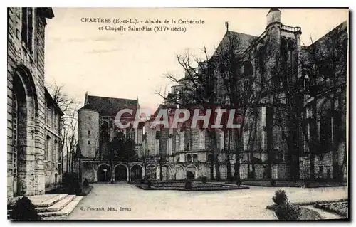 Cartes postales Chartres E et L Abside de la Cathedrale et chapelle Saint Piat XIV siecle