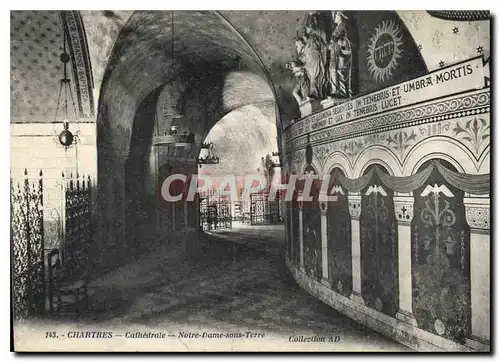 Cartes postales Chartres Cathedrale Notre Dame sous Terre