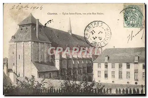 Cartes postales Chartres Eglise Saint Pierre vue prise rue Petion