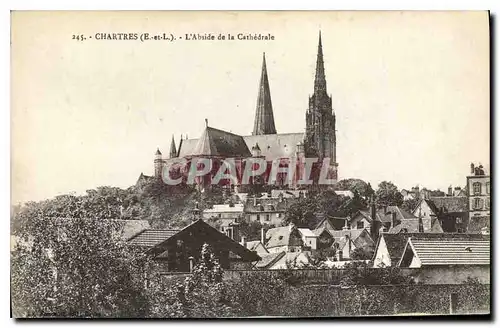 Cartes postales Chartres E et L l'Abside de la Cathedrale