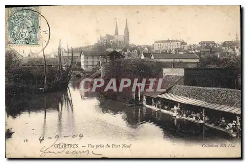 Ansichtskarte AK Chartres vue prise du Pont Neuf Lavoir