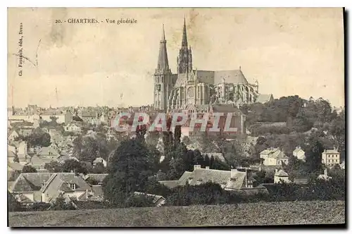 Cartes postales Chartres vue generale