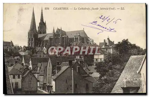 Cartes postales Chartres la Cathedrale Facade laterale Sud