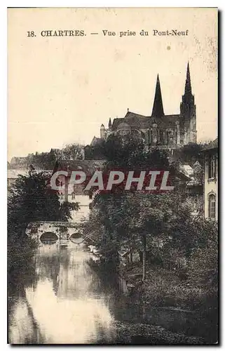 Cartes postales Chartres vue prise du Pont Neuf