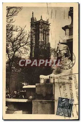 Ansichtskarte AK Paris la tour Saint Jacques prise de la fontaine place du Chatelet