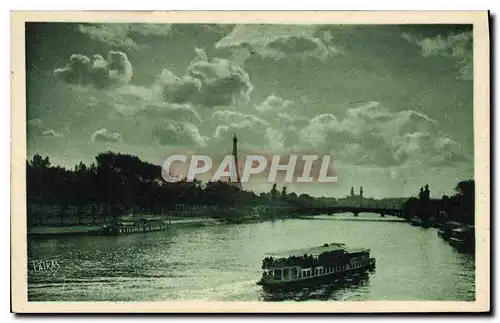 Ansichtskarte AK Les Jolis Coins de Paris sur la Seine Tour Eiffel Bateau Peniche