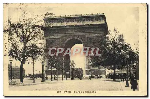 Cartes postales Paris l'Arc de Triomphe