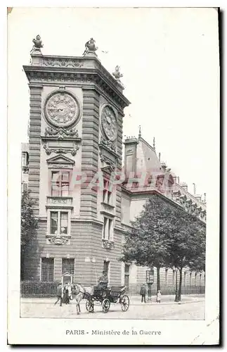 Cartes postales Paris Ministere de la Guerre