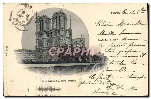 Cartes postales Paris Cathedrale Notre Dame