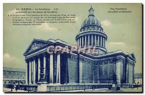 Cartes postales Paris le Pantheon construit sur les Plans de Soufflot