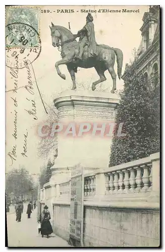 Cartes postales Paris Statue d'Etienne Marcel