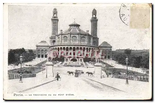 Ansichtskarte AK Paris le Trocadero vu du Pont d'Iena