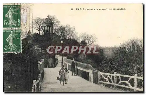 Ansichtskarte AK Paris Buttes Chaumont le Belvedere