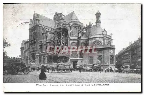 Ansichtskarte AK Paris Eglise St eustache et rue Montmartre