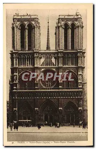 Cartes postales Paris Notre Dame Facade