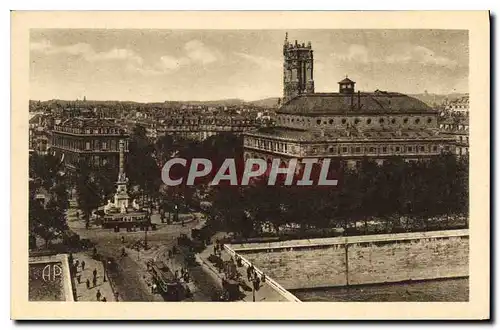 Ansichtskarte AK Paris Place du Chatelet Theatre Sarah Bernhardt et la Tour Saint Jacques