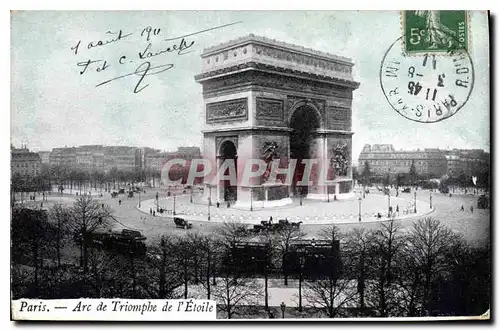 Cartes postales Paris Arc de Triomphe de l'Etoile