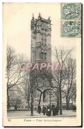 Cartes postales Paris Tour Saint Jacques