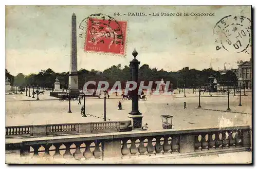 Cartes postales Paris la Place de la concorde