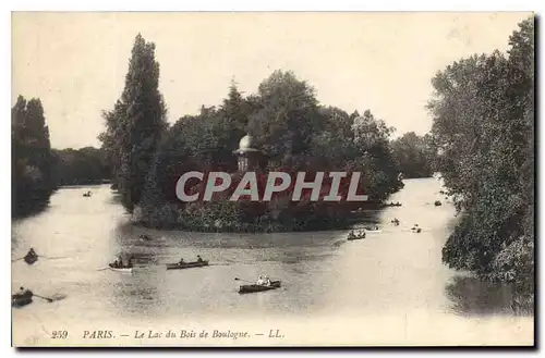 Cartes postales Paris le Lac du Bois de Boulogne