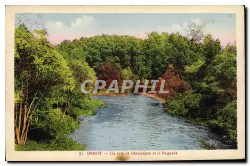 Cartes postales Ormoy un coin de l'Armancon et la Baignade