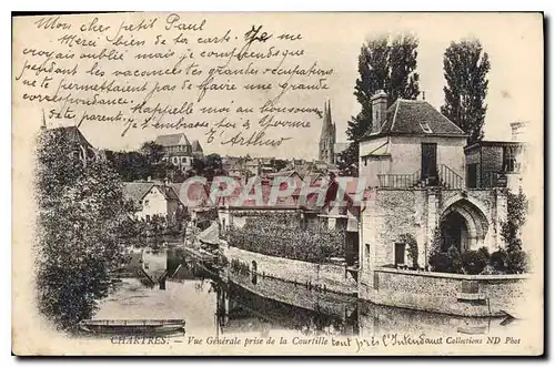 Cartes postales Chartres vue generale prise de la Courtille