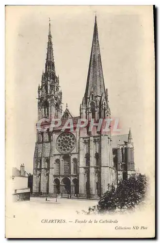 Ansichtskarte AK Chartres Facade de la Cathedrale