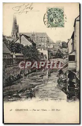 Cartes postales Chartres vue sur l'Eure