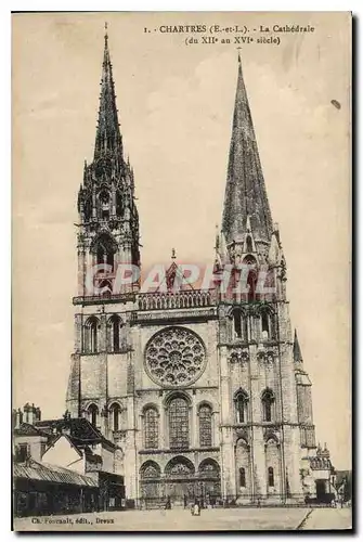 Ansichtskarte AK Chartres E et L la Cathedrale du XII au XVI siecle