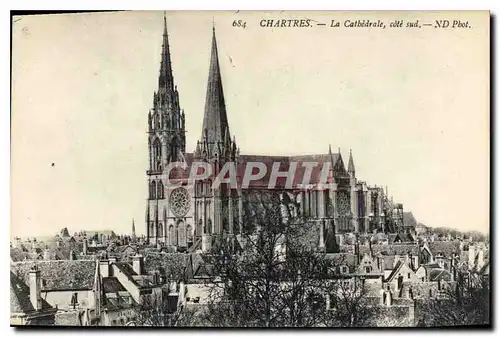 Cartes postales Chartres La Cathedrale cote Sud