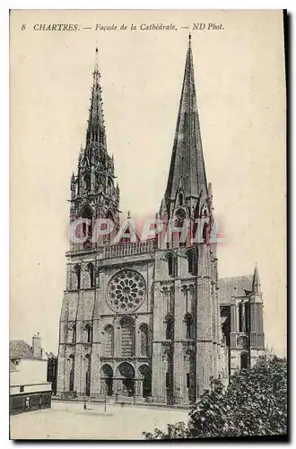 Ansichtskarte AK Chartres Facade de la Cathedrale