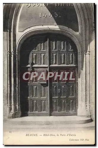Cartes postales Beaune Hotel Dieu La Porte d'Entree